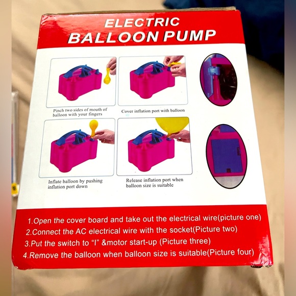 Electric Balloon Pump /Birthday Party Invitation Bundle 4 (8 packs ) =32 - Picture 2 of 4